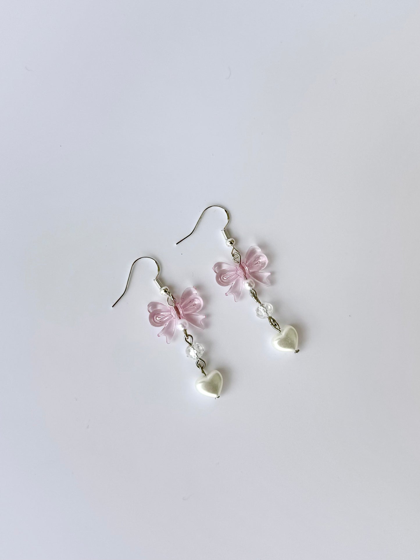 Pink Bow Earrings