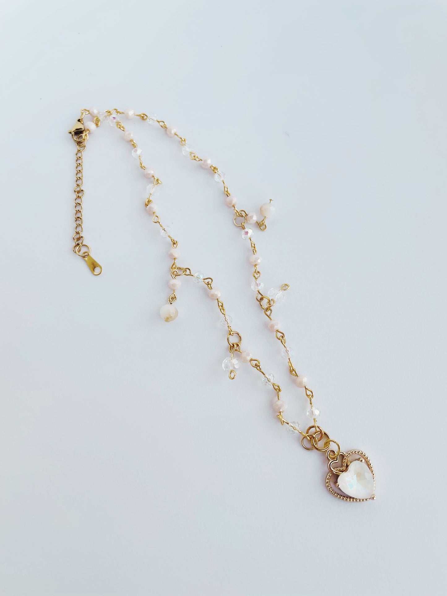 Peach Heart Necklace