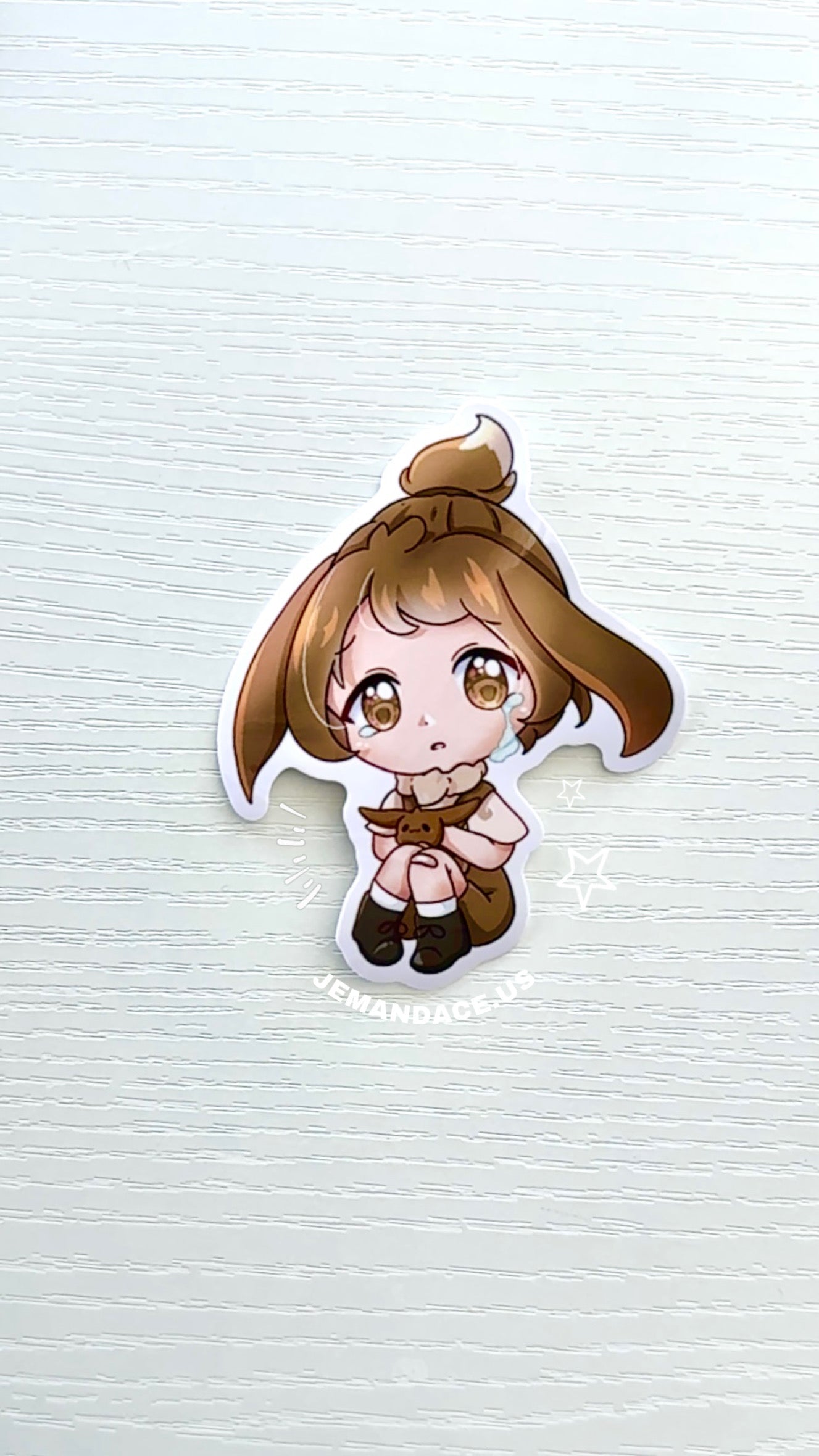 Eevee Watercolor Chibi Vinyl Sticker