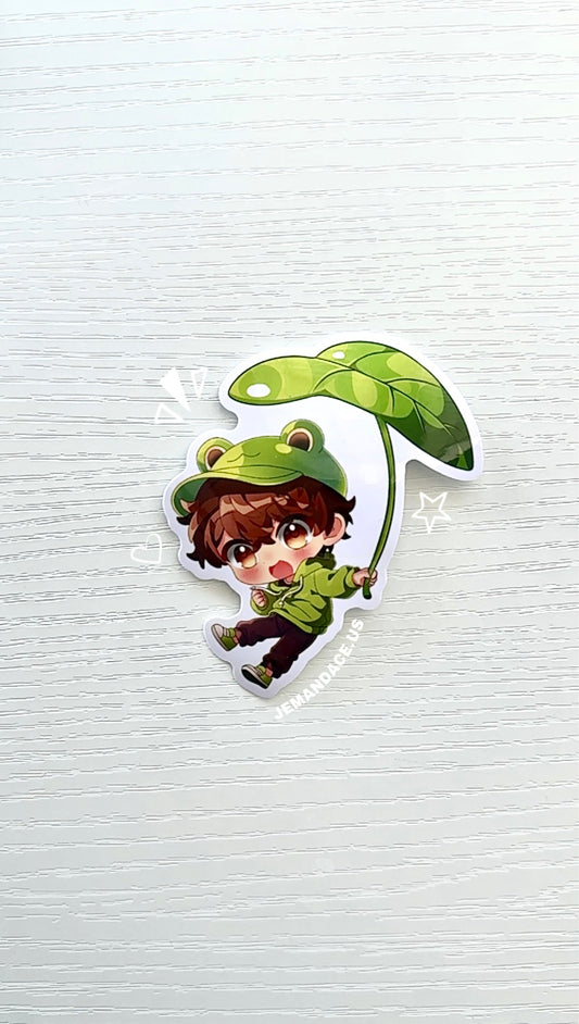 Keroppi Chibi Vinyl Sticker