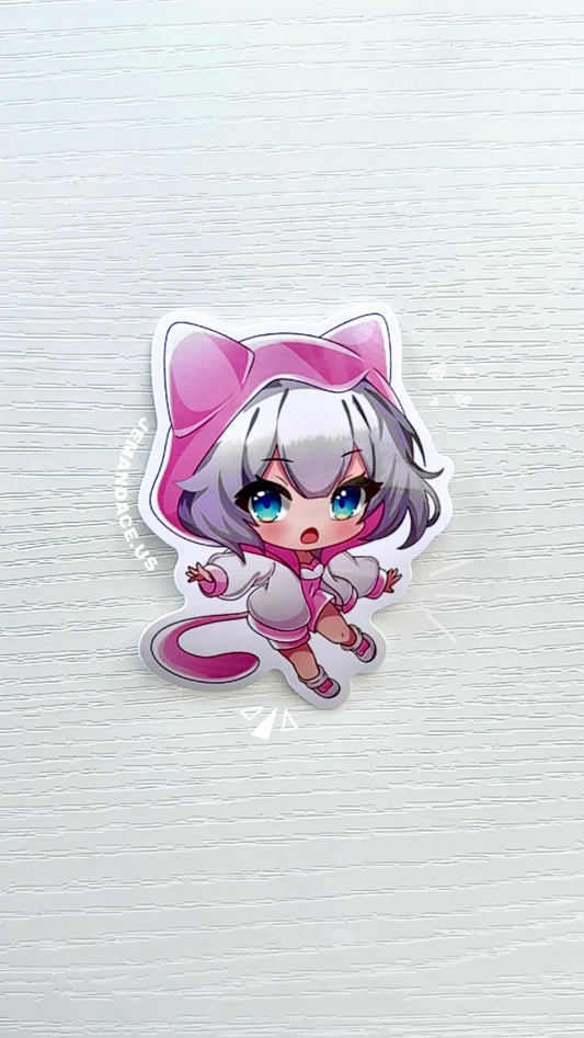 Mew Chibi Vinyl Sticker