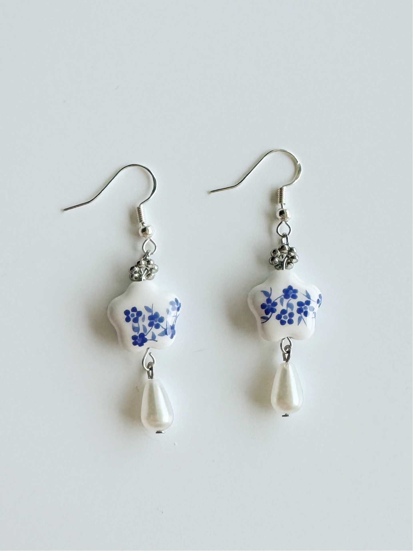 Blue Floral Earrings