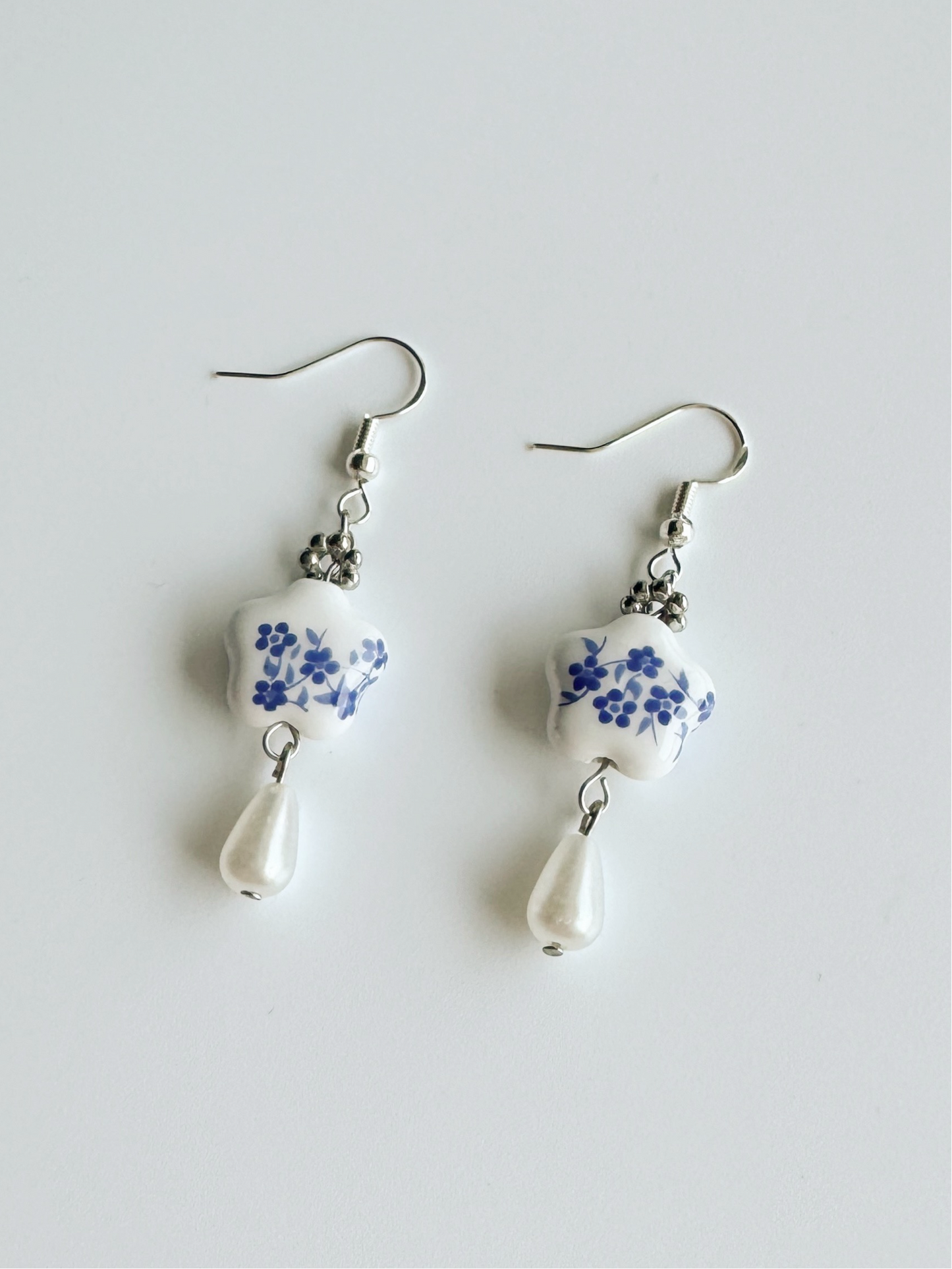 Blue Floral Earrings