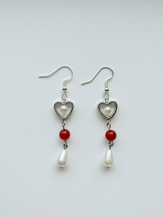 Heart Drop Earrings