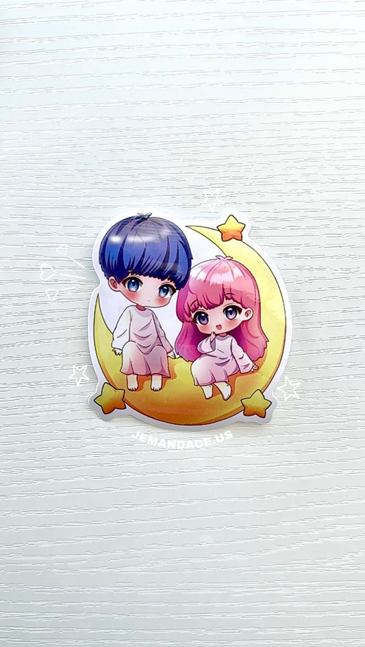 Twin Star Chibi Vinyl Sticker